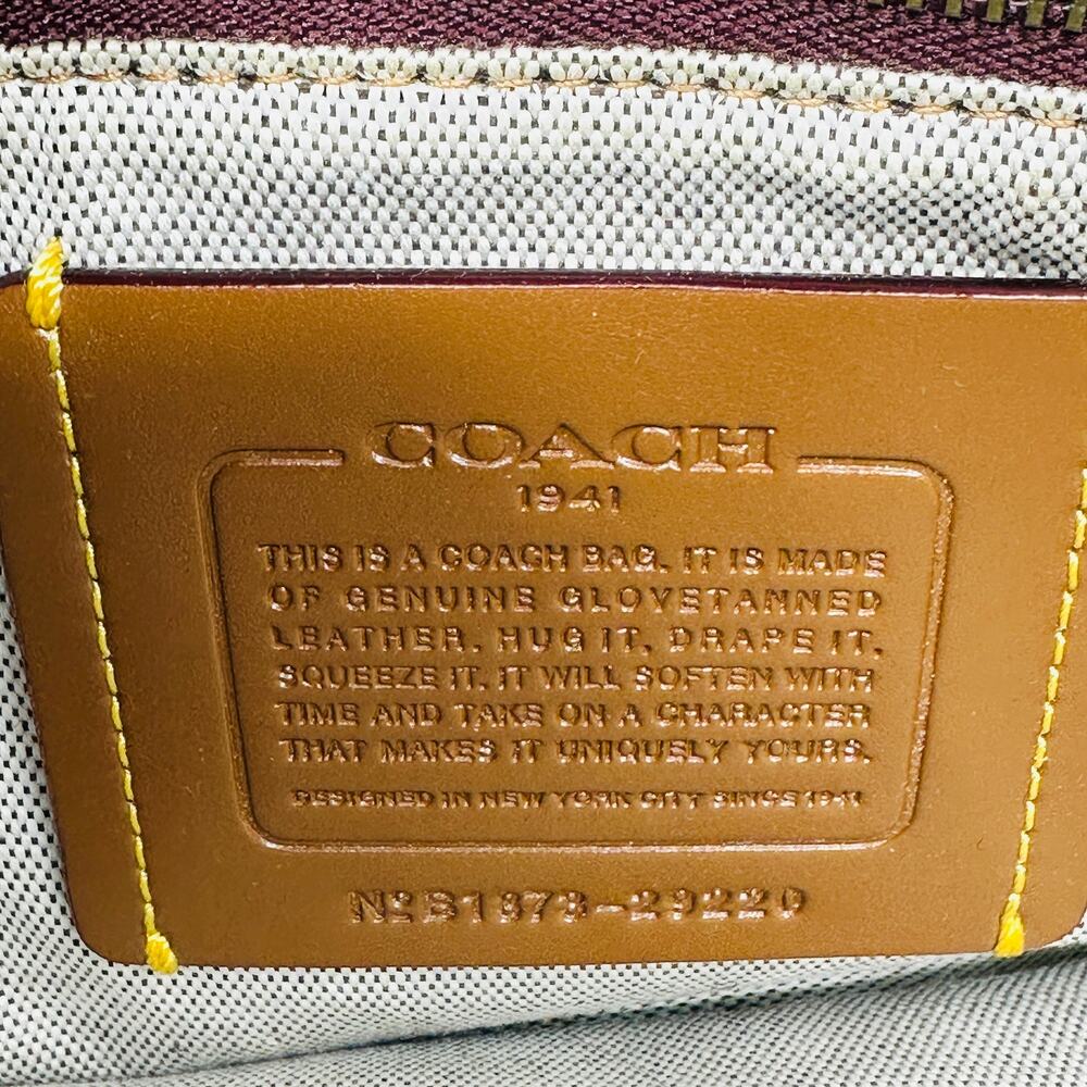 Coach Women's Page 27 Slate Blue Pebbled Leather Shoulder Bag Purse 29220 - Picture 11 of 12
